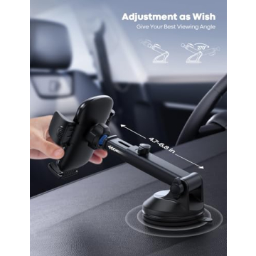 Lamicall Car Phone Holder with 360° Rotation and Suction Cup