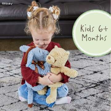 Disney Baby Classic Winnie the Pooh and Friends Stuffed Animal, Eeyore 9 Inches, 1 Count (Pack of 1), Gray,brown,blue
