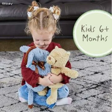 Disney Baby Classic Winnie the Pooh and Friends Stuffed Animal, Eeyore 9 Inches, 1 Count (Pack of 1), Gray,brown,blue
