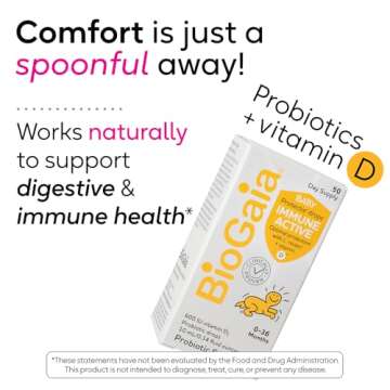 BioGaia Immune Active Baby Probiotic Drops + Vitamin D | for Babies & Toddlers 0-36 Months | Support...