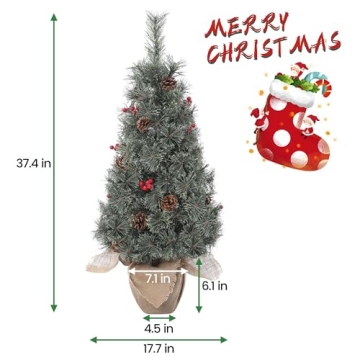 GarveeHome 3ft Pre-Lit Mini Christmas Tree with Lights