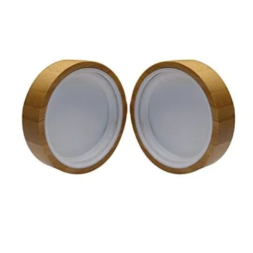 Elegant 30ml Frosted Glass Jars with Bamboo Lids