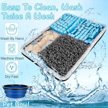 ZGXIAOLE Snuffle Mat for Dogs, Interactive Feed Mat for Boredom, 17.3"×23.6" Pet Foraging Mat for Smell Training and Slow Eating with Stress Relief, Foraging Skills, Brain Stimulation (Solid Color)