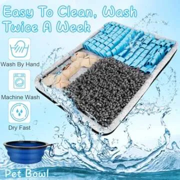 ZGXIAOLE Snuffle Mat for Dogs, Interactive Feed Mat for Boredom, 17.3"×23.6" Pet Foraging Mat for Smell Training and Slow Eating with Stress Relief, Foraging Skills, Brain Stimulation (Solid Color)