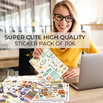 Elevate Your Planner with ZICOTO Greenery Gold Foil Stickers | 1100+ Designs