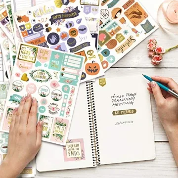 Elevate Your Planner with ZICOTO Greenery Gold Foil Stickers | 1100+ Designs