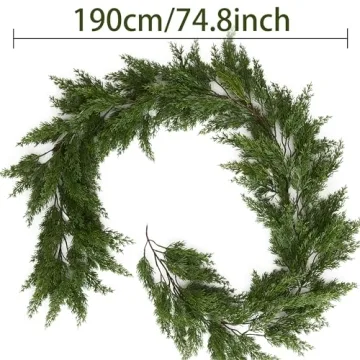 6FT PARTY JOY Realistic Artificial Christmas Garland