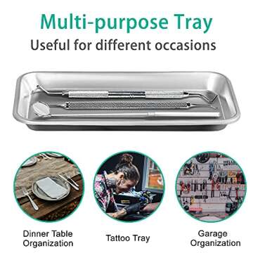 Yzurbu Metal Tray Set for Organized Workspaces