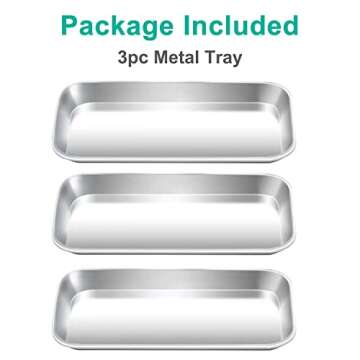 Yzurbu Metal Tray Set for Organized Workspaces