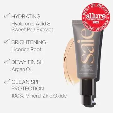 Saie Slip Tint Tinted Moisturizer SPF 35 for Natural Glow