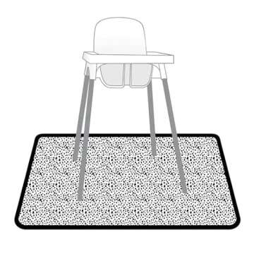 BapronBaby Organic Dot Splash Mat - Waterproof Catch-All for Under High Chairs, Floors, Tables, Playtime or Arts & Crafts - Machine Washable - 45" x 45”