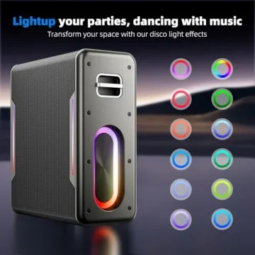 Portable Karaoke Machine with 2 Wireless Microphones