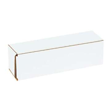 Aviditi White Corrugated Cardboard Mailing Boxes, 12 x 6 x 6 Inches, Pack of 50, Crush-Proof, For Shipping, Mailing and Storing