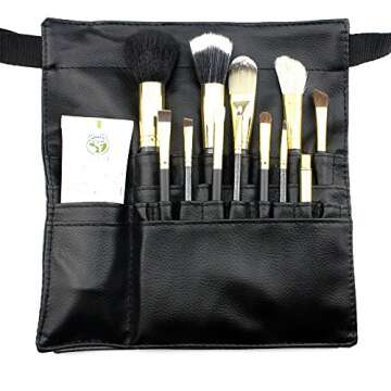 Hotrose 22 Pockets Professional Cosmetic Makeup Brush Bag with Artist Belt Strap for Women (Brush Not Included)