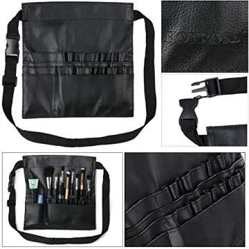 Hotrose 22 Pockets Professional Cosmetic Makeup Brush Bag with Artist Belt Strap for Women (Brush Not Included)
