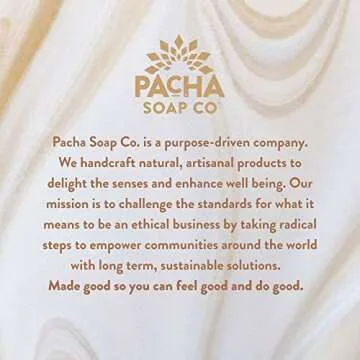 Pacha Coconut Lemon Bar Soap 5 Pack | Premium, Handcrafted, Hydrating | Natural Face Wash, Hand Cleanser, Body Wash | Soothing Essential Oils, 4 oz