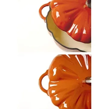 MYYINGBIN Pumpkin Stew Pot - 24cm Cast Iron Casserole