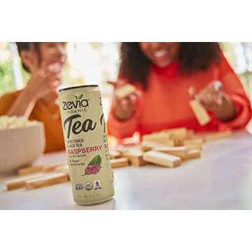 Zevia Organic Sugar Free Iced Tea, Tea Time Variety Pack, 12 Ounce Cans (Pack of 12)