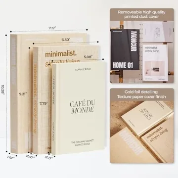 MONCUR HOME Decorative Books Set of 3 for Coffee Table