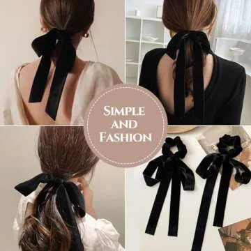 TOBATOBA Velvet Hair Accessories - Stylish Bows & Scrunchies