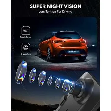 WOLFBOX G840H Dash Cam with 2.5K Front Camera and GPS