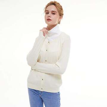 Shinywear Fake Turtleneck Dickies for Women, Cotton
