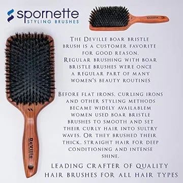 Spornette Deville Boar Bristle Brush for All Hair Types
