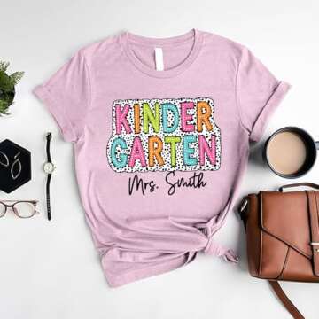 Custom Kinder Garten Teacher Shirt - Perfect Gift Idea