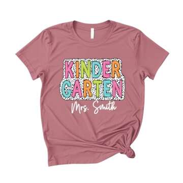 Custom Kinder Garten Teacher Shirt - Perfect Gift Idea