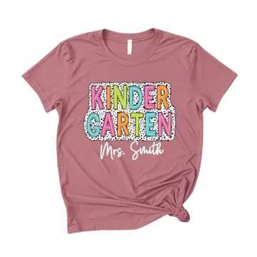 Custom Kinder Garten Teacher Shirt - Perfect Gift Idea