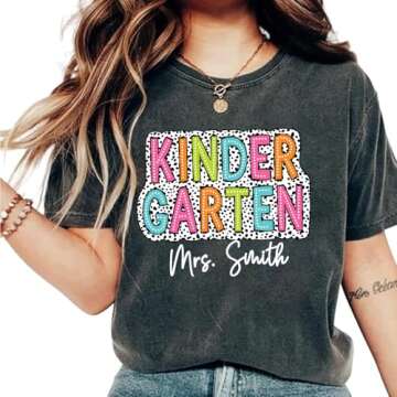 Custom Kinder Garten Teacher Shirt - Perfect Gift Idea
