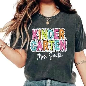 Custom Kinder Garten Teacher Shirt - Perfect Gift Idea