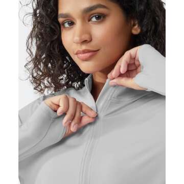 G4Free Long Sleeve Shirts for Women Workout Quarter Zip Pullover Summer Sun Tops Outdoor UV Protecti...