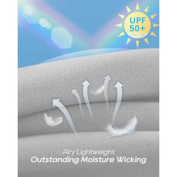 G4Free Long Sleeve Shirts for Women Workout Quarter Zip Pullover Summer Sun Tops Outdoor UV Protection Hiking Fishing Rash Guard Fast Dry (Gray,S)