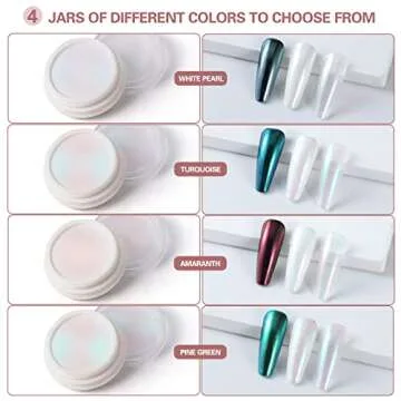 Artdone Chrome Nail Powder Pigment Kit for Nail Art Decoration