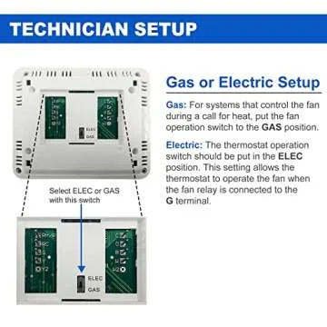 ELECTECK 2 Pack Non-Programmable Digital Thermostat for Home, up to 1 Heat/1 Cool with 4.5 sq. inch Display, Compatible with Single Stage Electrical and Gas/Oil System, White