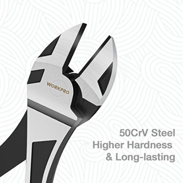 WORKPRO Comfort Grip Diagonal Pliers for Ultimate Cutting Efficiency