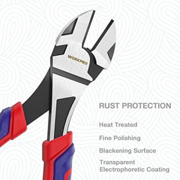 WORKPRO Comfort Grip Diagonal Pliers for Ultimate Cutting Efficiency