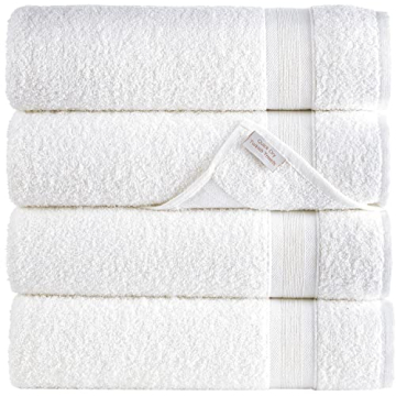 Quick-Dry, Soft & High Absorbent Bath Towels 27"x54" Cotton Turkish Bath Towel Set of 4 | Daily Use ...