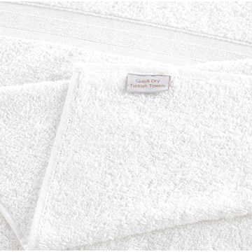 Quick-Dry, Soft & High Absorbent Bath Towels 27"x54" Cotton Turkish Bath Towel Set of 4 | Daily Use 100% Cotton Towels for Bathroom, Gym & More | Bathroom Towels Set (4 Pcs, White)
