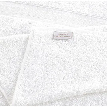 Quick-Dry, Soft & High Absorbent Bath Towels 27"x54" Cotton Turkish Bath Towel Set of 4 | Daily Use 100% Cotton Towels for Bathroom, Gym & More | Bathroom Towels Set (4 Pcs, White)