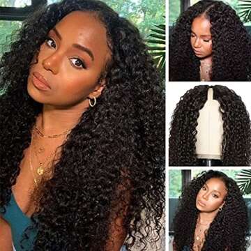 Nadula Curly Upgraded U Part Wig – 20inch 10A Virgin Hair, No Glue, Natural Style