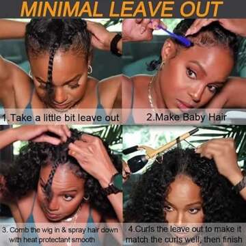 Nadula Curly U Part Wig for Black Women – 150% Density