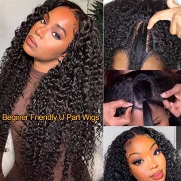 Nadula Curly U Part Wig for Black Women – 150% Density