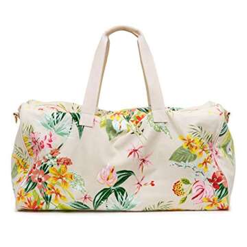 ban.do Women's Getaway Duffle Bag with Adjustable/Removable Strap and Metal Zip Close, Paradiso