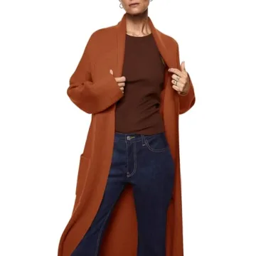 Stylish Long Sleeve Maxi Cardigan with Pockets for Women
