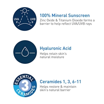 CeraVe Sunscreen SPF 50 with Zinc Oxide & Ceramides
