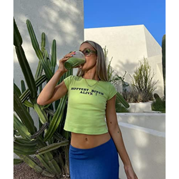 Stylish Women’s Letter Print Crop Top - Perfect for Summer