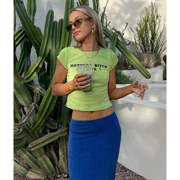 Stylish Women’s Letter Print Crop Top - Perfect for Summer