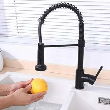 Ntipox Matte Black Kitchen Faucet with Versatile Sprayer